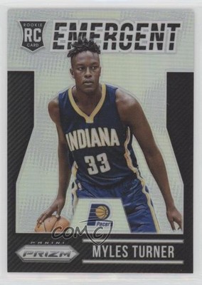 2015-16 Panini Prizm Emergent Silver Prizm Myles Turner #14 0mr3