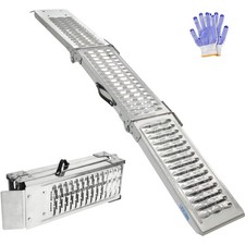 2X Faltbare Auffahrrampe 440 kg Tragkraft Motorrad Rampe Stahl Klappbar