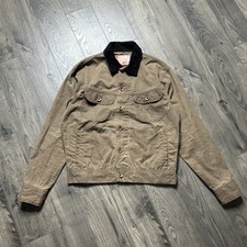 Taylor Stitch Long Haul Waxed Trucker Jacket Mens 40 Made in USA Corduroy Collar