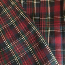 Vtg Plaid Skirt Women's Size 8 Long Wool Pleated Midi 1980s Made In USA Academia