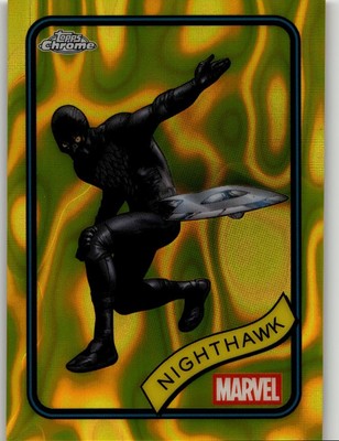 2025 Topps Chrome Marvel Nighthawk # Yellow Lava