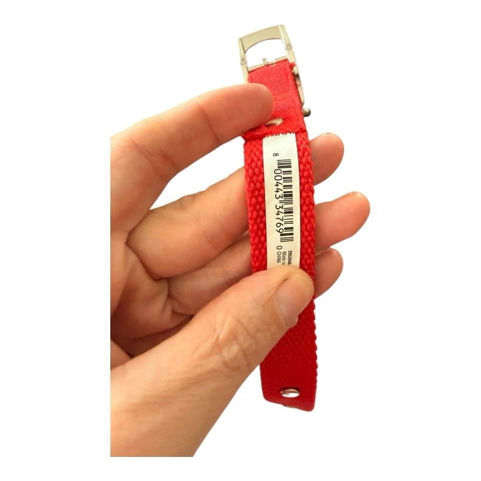 Collar de perro ajustable de nailon rojo hebilla de metal pequeño mediano mascota nuevo con etiqueta Foto 4 de 4