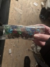 Multicolor  Cracked Glass Marbles 55 count