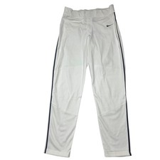 NEW Nike Baseball Pants Mens Medium White Blue Piping BQ5489-107 Athletic Sports