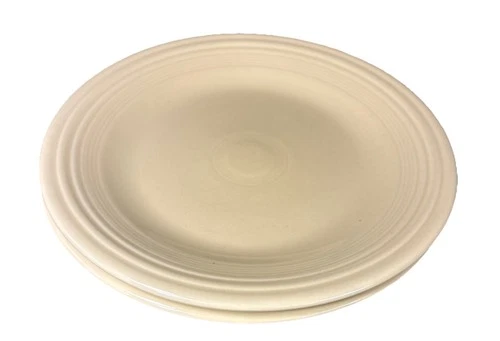 Lot Of 2 FIESTA WARE By Homer Laughlin 10.5” DINNER PLATE Pale Yellow  USA