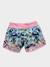 Blue Pink Ivivva by Lululemon Athletic Gym Running Shorts Girls Youth Size 12