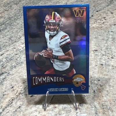 Topps Chrome 2025 Jayden Daniels #1975-34 Washington Commanders Blue 10 /150