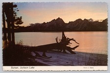 Postcard Sunset Jackson Lake Grand Teton National Park Wyoming Continental