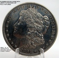 1884-S MORGAN SILVER DOLLAR KEY HIGHLY COLLECTIBLE RARE COIN STRONG STRIKE PQ