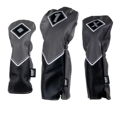 Izzo Golf Premium schwarz/grau Golfschläger Headcovers