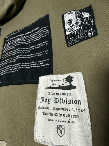 Used 2023 Raf Simons Archive Redux 02 Patch Hoodie Size 1 Khaki Length 77cm - Picture 5 of 10