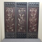 Metal Wall Art Panels Set 3pc Bronze Scroll Floral Cutout 10x34 Tuscan Decor