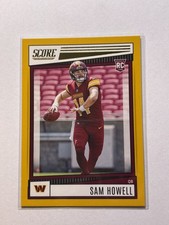 2022 Panini Score Gold/Yellow Border Sam Howell #304 RC Washington Commanders