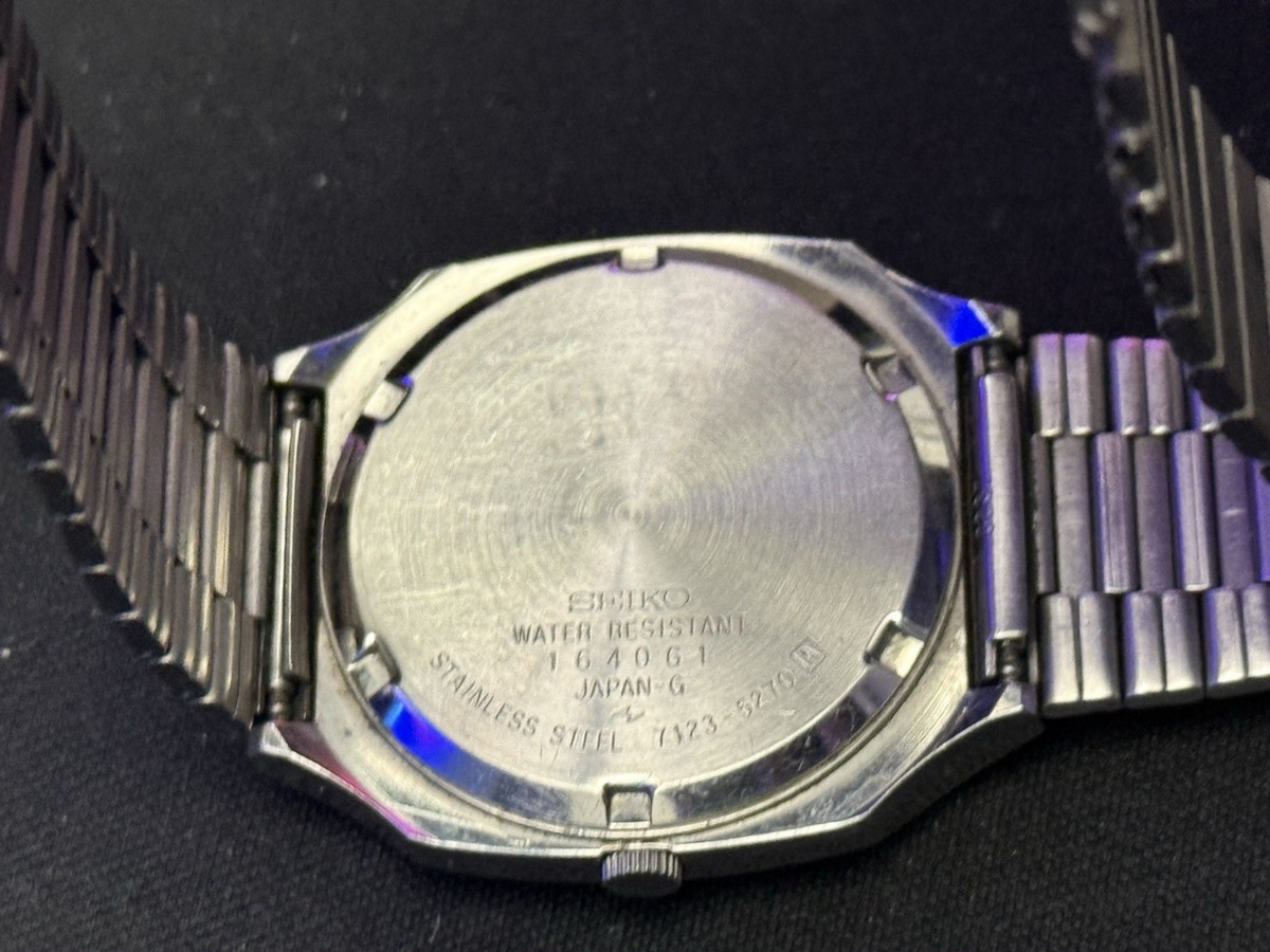 Seiko 7123-5270 Rare vintage Men's Seiko Lions Head! Gold W/ White