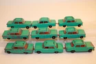 9 Vintage 1965 Matchbox Lesney Fiat 1500 Cars #56 BPW NO LUGGAGE Sea Green