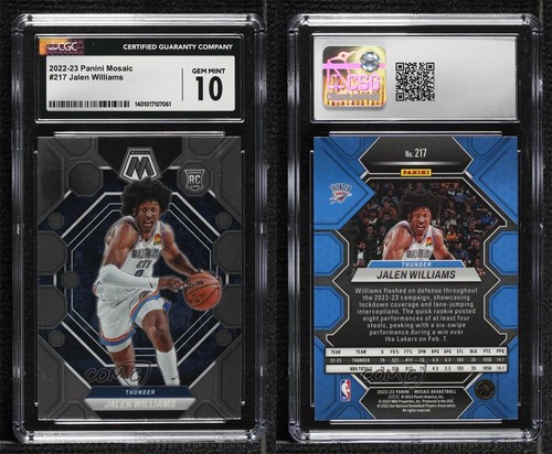 2022-23 Panini Mosaic Rookies Jalen Williams #217 CGC 10 Gem Mint 0x5i - Picture 3 of 3