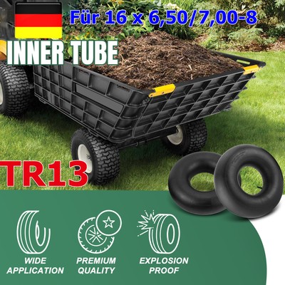 2x Reifen Schlauch 16x6.50-8 16x7.50-8 Ventil Gerade Rasentraktor Aufsitzmäher