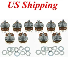 10pcs A250K Large Audio Guitar Pots 18mm Long Shaft 250K Guitar Potentiometers