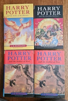 Harry Potter Phoenix / Goblet / Deathly Hallows Hardback First Editions +ONE -G1