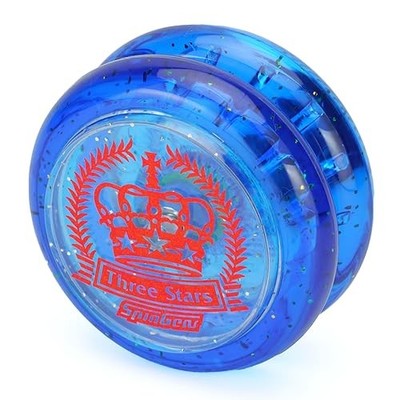 Spin Gear Three Star Yo-Yo for Beginners Blue 2023 with QR Code for Instruction