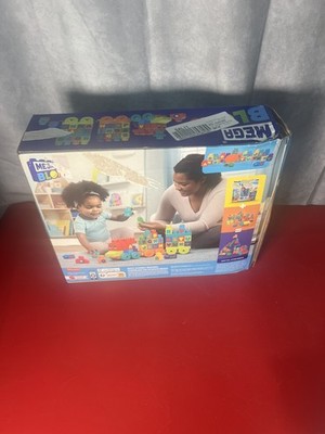 NEW! 2022 MEGA BLOKS by FISHER PRICE 60 PIECE ABC LEARNING TRAIN BLOCKS some dam