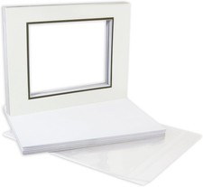 Golden State Art, Pack of 10, Double Picture Mats 11x14 with White Core...