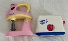 Kids Kitchen Play At Home Toaster  In Home Electronic Mixer Play Set Toys.