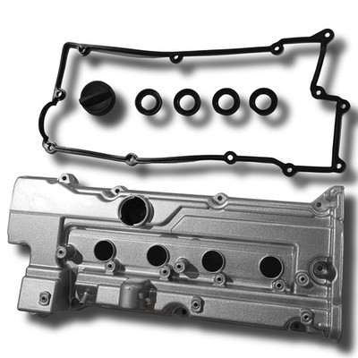 Upgraded Aluminum Valve Cover Kit w/ Gasket for Hyundai Accent Kia Rio 1.6L 06-1