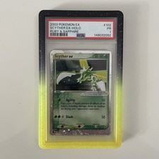 PSA 1 Scyther ex 102/109 Holo Ruby & Sapphire on eBay