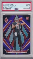 2024 Panini Phoenix Purple Fade Michael Penix Jr ROOKIE #229 PSA 9 MINT