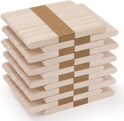 Holzstiele Bastelstäbchen 600 Stück 114 mm 9 mm 2