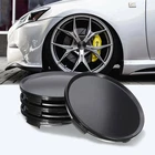 4pcs 63mm 2.5" Car Wheel Hubs Center Caps Covers No Badge Emblem Black Universal