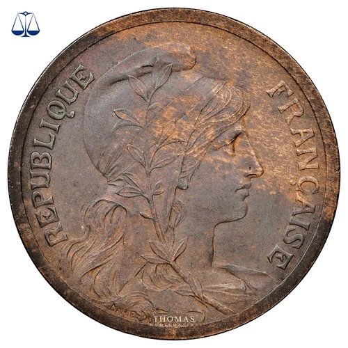 Coin France - Pattern 10 Centimes Dupuis - 1897 - NGC MS 62 BN