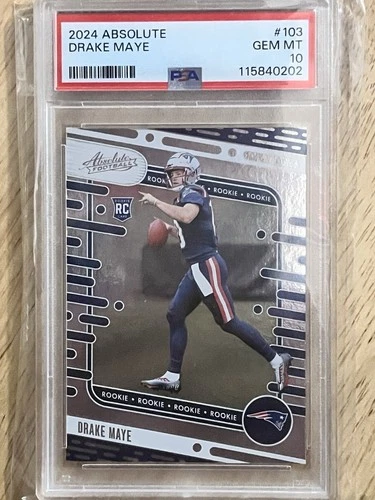 2024 Panini Absolute - Rookies Drake Maye #103 (RC) New England Patriots PSA 10