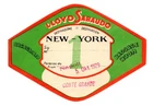 ORIG 1929 LLOYD SABUADO LINE - SS CONTE GRANDE - BAGGAGE LABEL