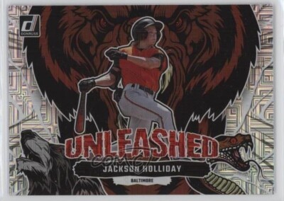 Jackson Holliday 2023 Panini Donruss Unleashed Silver Vector #U14 Orioles Insert