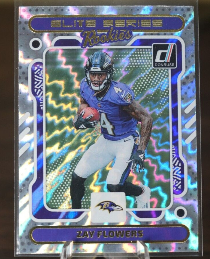 Zay Flowers, 2023 Panini Donruss, Elite Series Rookies, #9, Baltimore Ravens