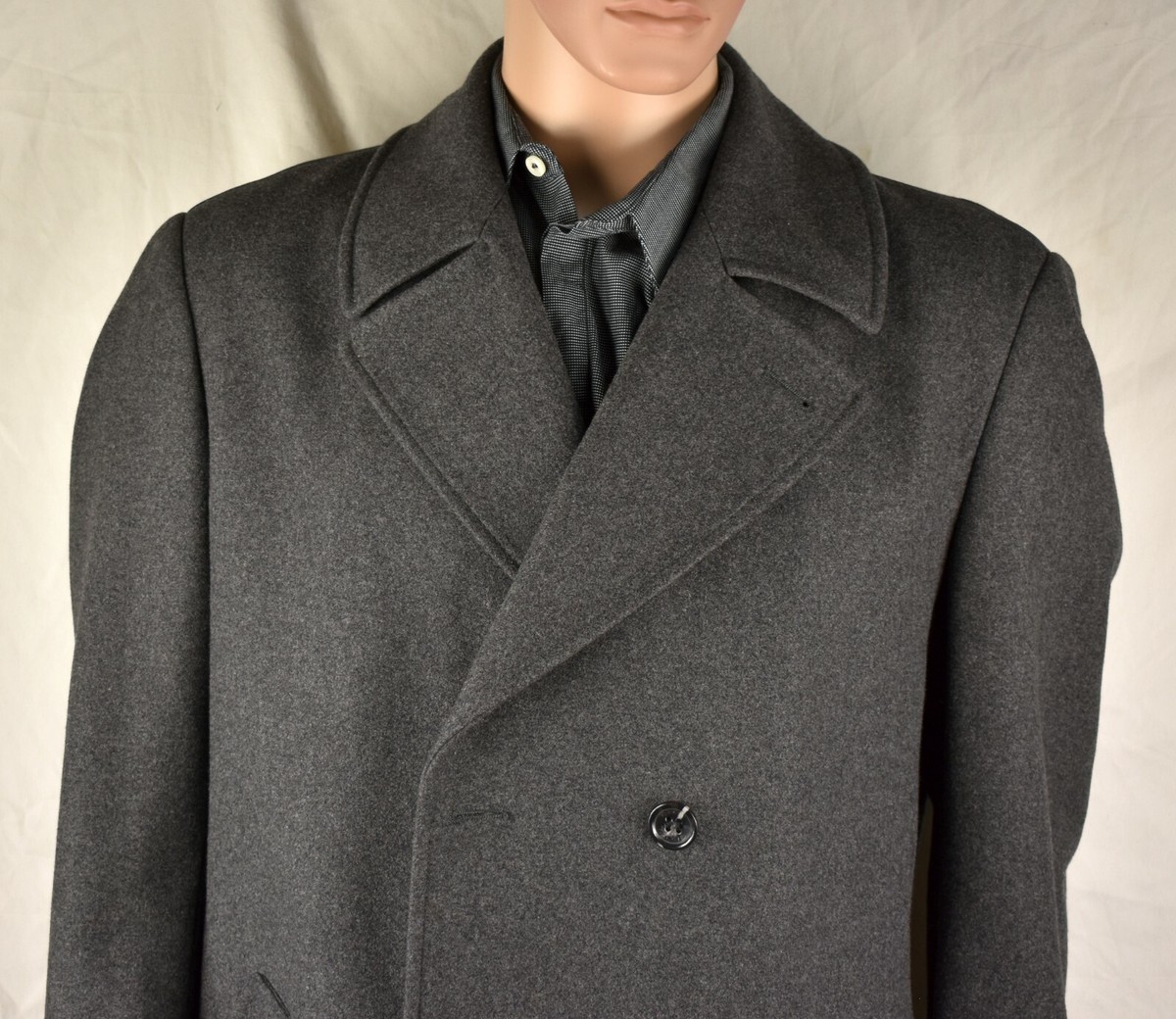 GEOX Respira - Gray Double Breasted Wool Coat - US 46, EU 56 | eBay