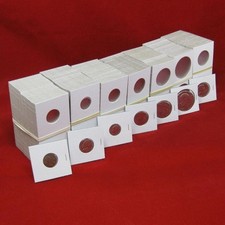 700 Cardboard 2x2 Mylar Coin Holders Cent through Silver Dollar Sizes