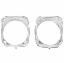 1968 68 Chevy Chevelle El Camino Headlight Bezel Inner & Outer Left Driver Side 