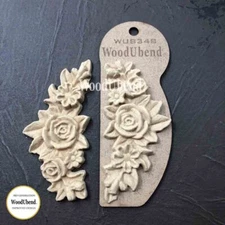 WoodUbend Heat Bendable Molding Pack of Two Flower Garlands WUB0348 5.5×11.5cm