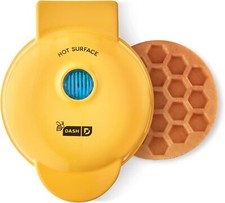 Dash Honeycomb Mini 4 Waffle Maker in Yellow ...