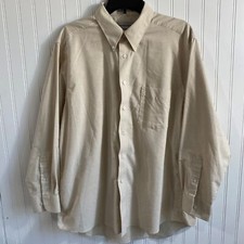 Vintage David Taylor Dress Shirt Mens Size 16.5 Khaki 32/33 Normcore Office