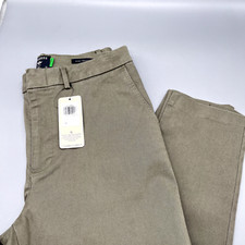 30" - Dockers Men Slim Ankle Waterless 9364 Pant Green Khaki Army NEW