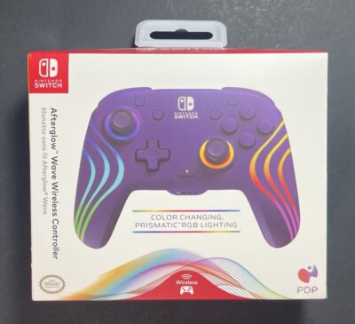 Official Nintendo Switch Afterglow Wave Wireless Controller Purple