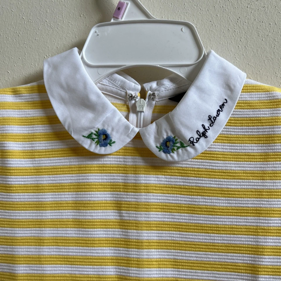 Vestido Polo Ralph Lauren Niñas Grandes Manga Corta Amarillo Talla L Foto 2 de 3