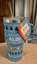 Aldi Gear 2024 Christmas Stainless Steel Tumbler Travel Mug 28oz Limited Edition