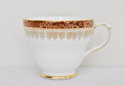 BONE CHINA Herzogin ''Winchester Burgundy'' Teetasse - TOP ZUSTAND - VERSAND AM NÄCHSTEN TAG