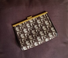 Christian Dior - Pochette Monogramme Porte Monnaie en Toile Vintage FRANCE