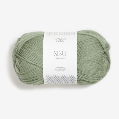 SISU von SANDNES GARN - STØVET LYS GRØNN (9041) - 50 g / ca. 175 m Wolle